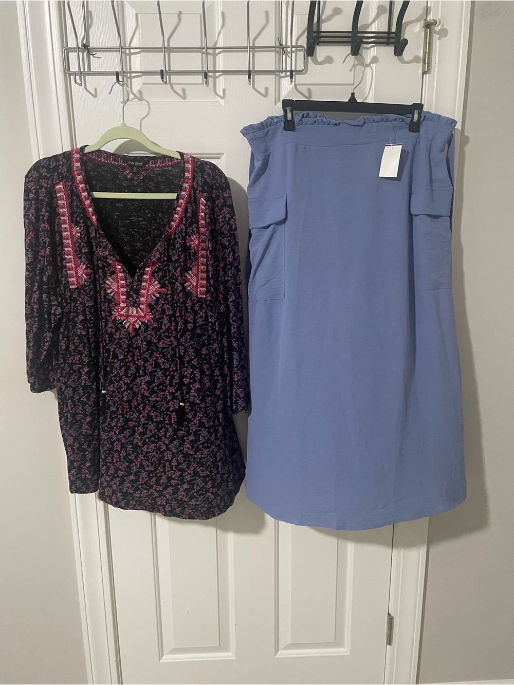 Blue Paperbag Waist Midi Skirt - Women's Skirt 3x nwt lucky 3x top